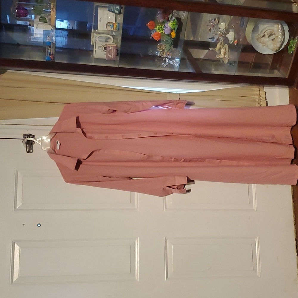 Fashion Nova Pink Long Shirt Dress